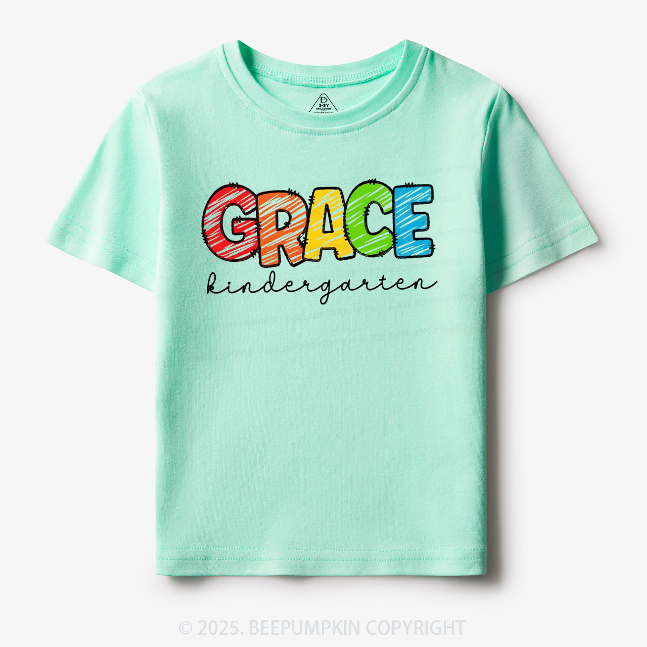 Personalized Rainbow Alphabet Name Toddler&Kid's Tees Beepumpkin