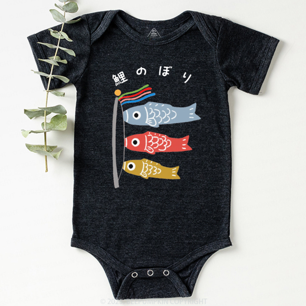 Koinobori Japanese Baby Shower Gift Bodysuit Beepumpkin