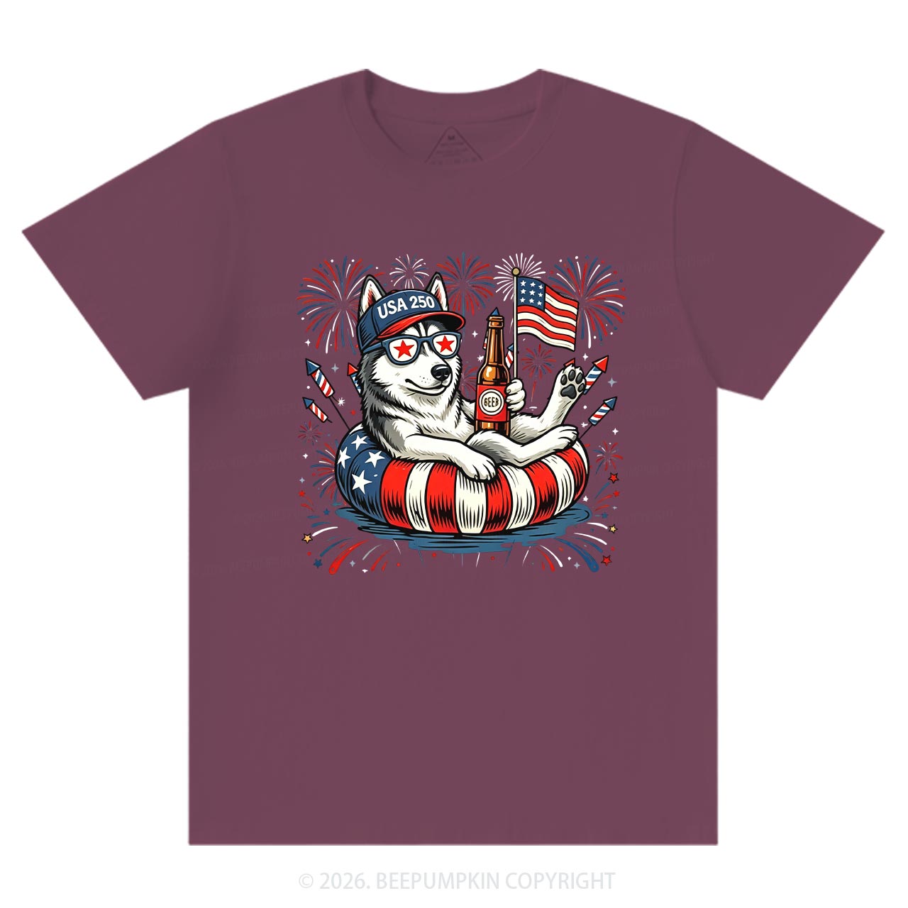 Personalized 4th of July Dog Breeds America 250 T-Shirts
