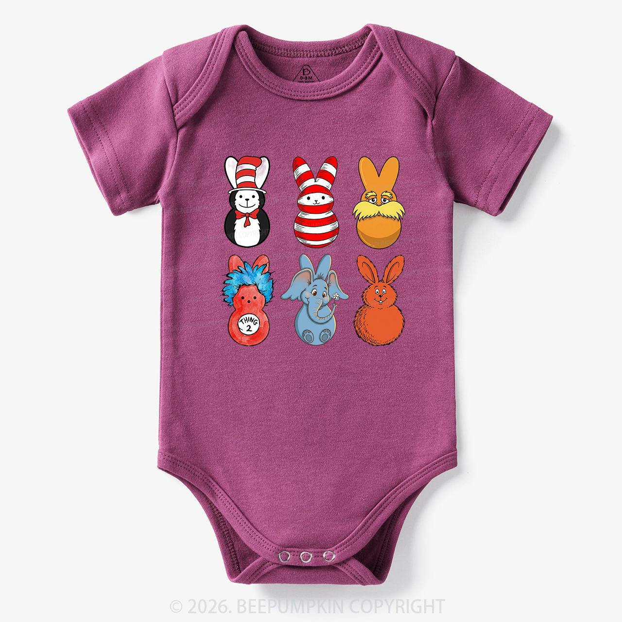Storybook Bunny Tumbler Baby Bodysuit