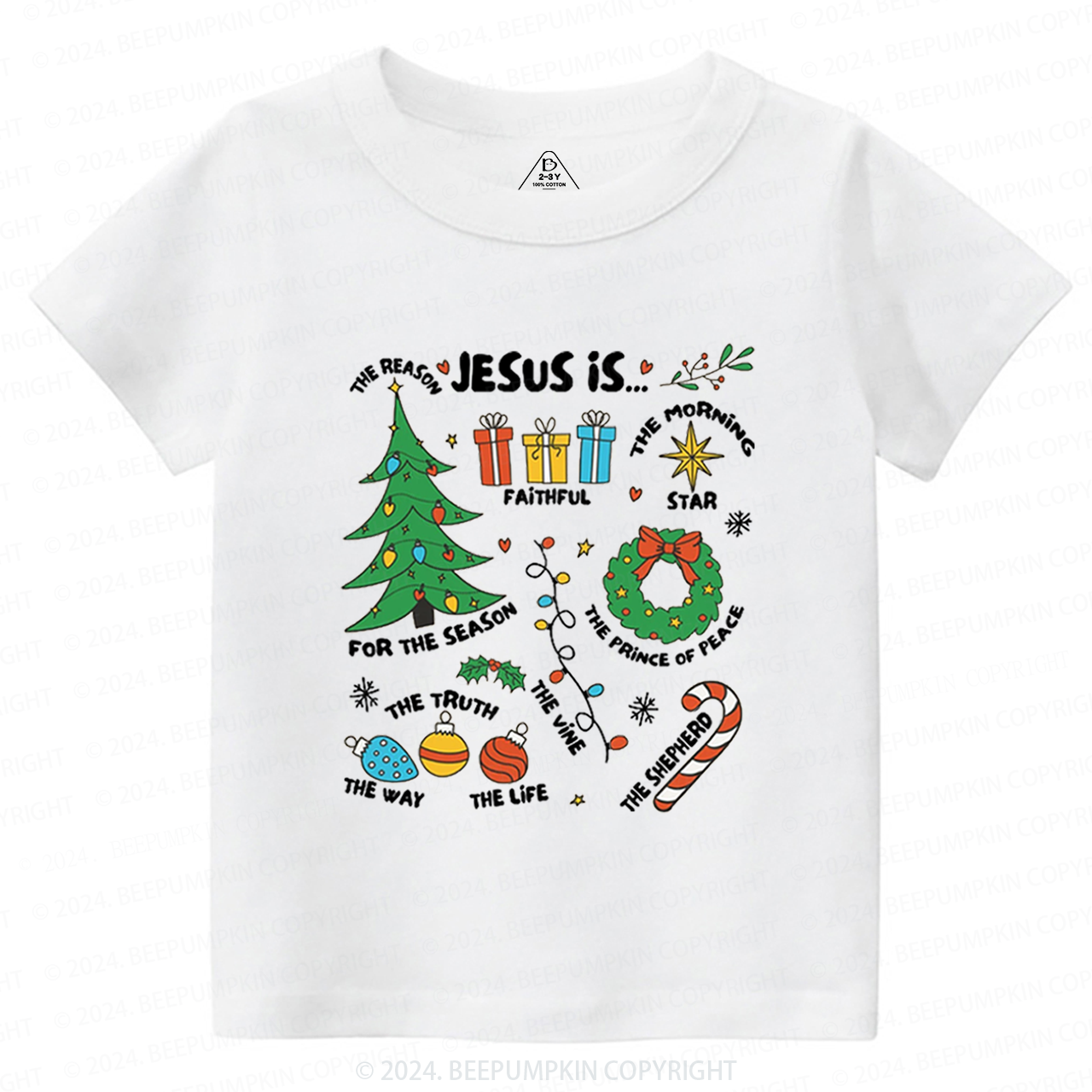 Jesus Is The Reason Retro Christmas Toddler&Kids Tees 