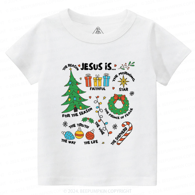 Jesus Is The Reason Retro Christmas Toddler&Kids Tees 