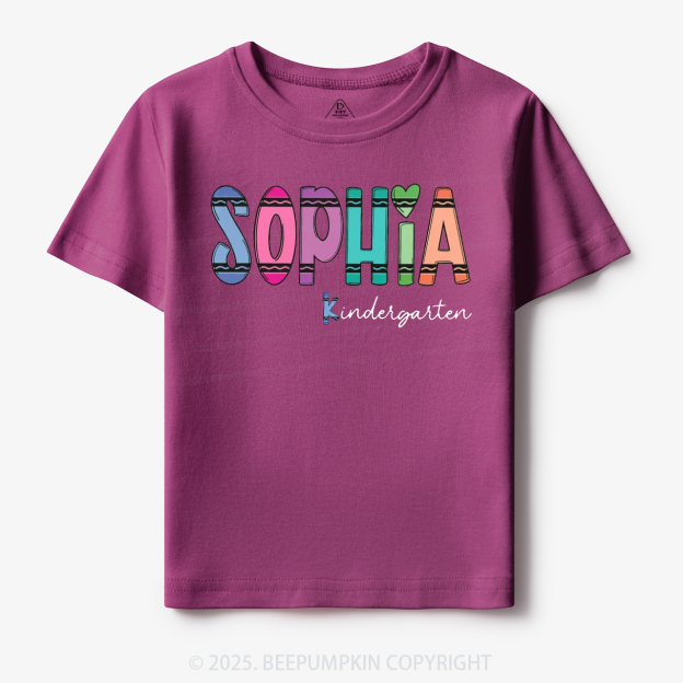 Personalized Colorful Name Magic Toddler&Kid's Tees Beepumpkin
