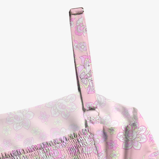 Pastel Petal All-Over Print Women’s Voile Cami Dress