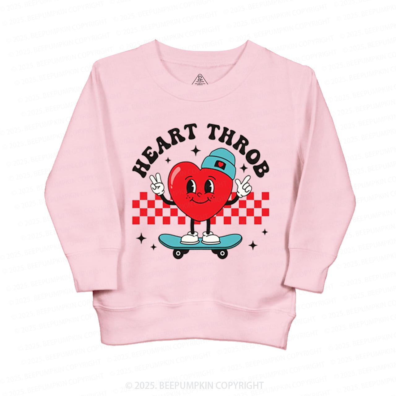 Heart Throb Heart Valentines Day Kids Sweatshirt
