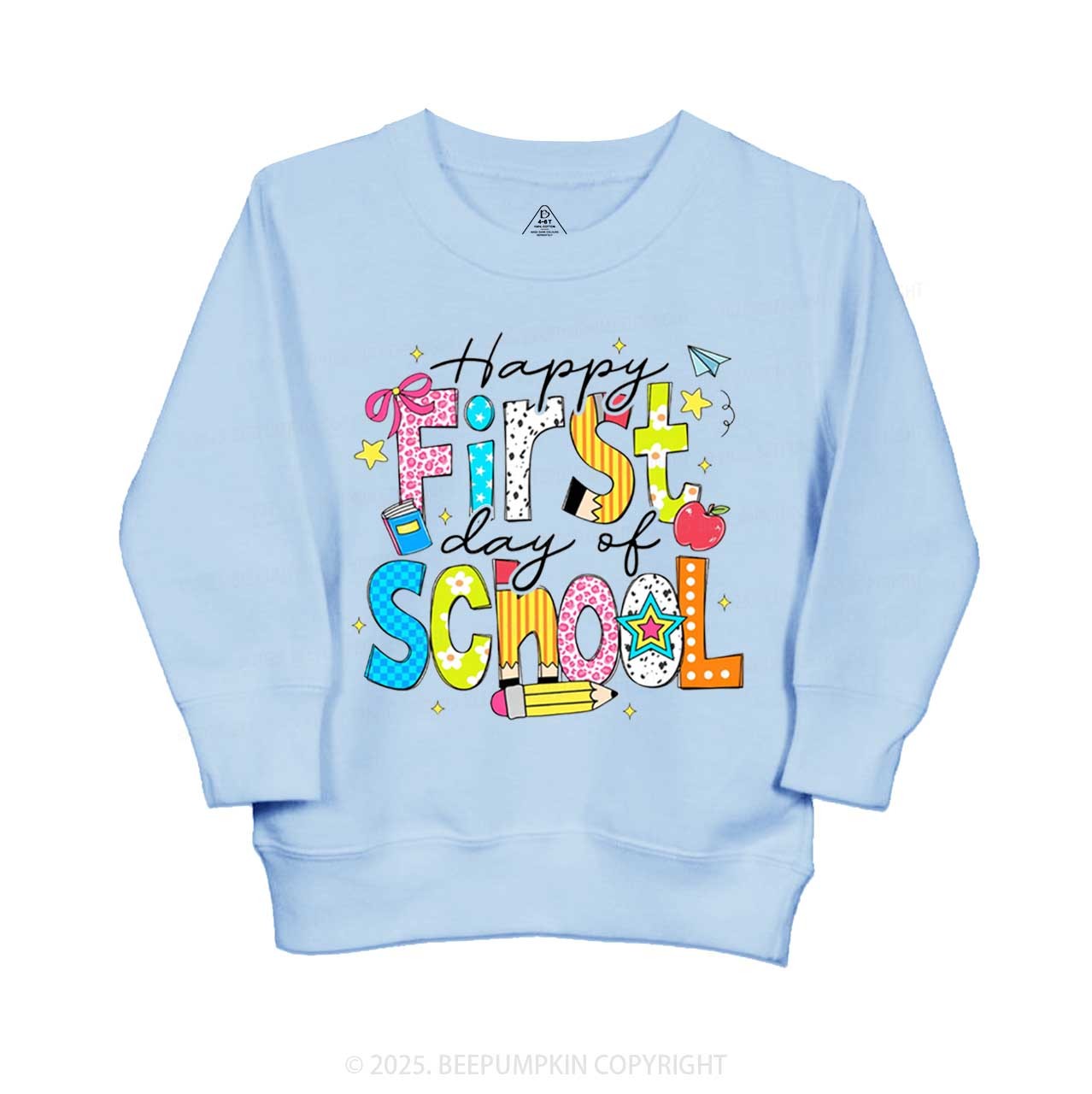 Happy First Day Of School Kid's Sweatshirt