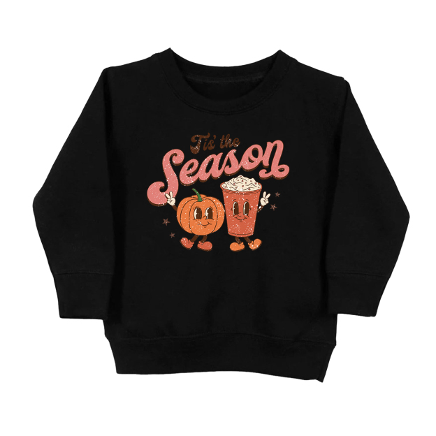 Tis' The Season Pumpkin Halloween Kids Sweatshirt