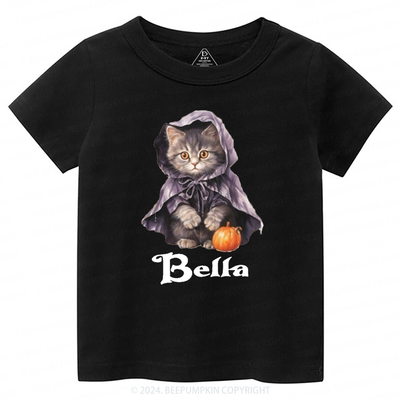Personalized Halloween Cats Friends Toddler&Kids Tees 
