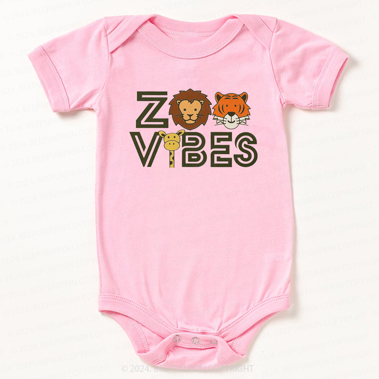  Zookeeper Wild Animals Bodysuit For Baby 