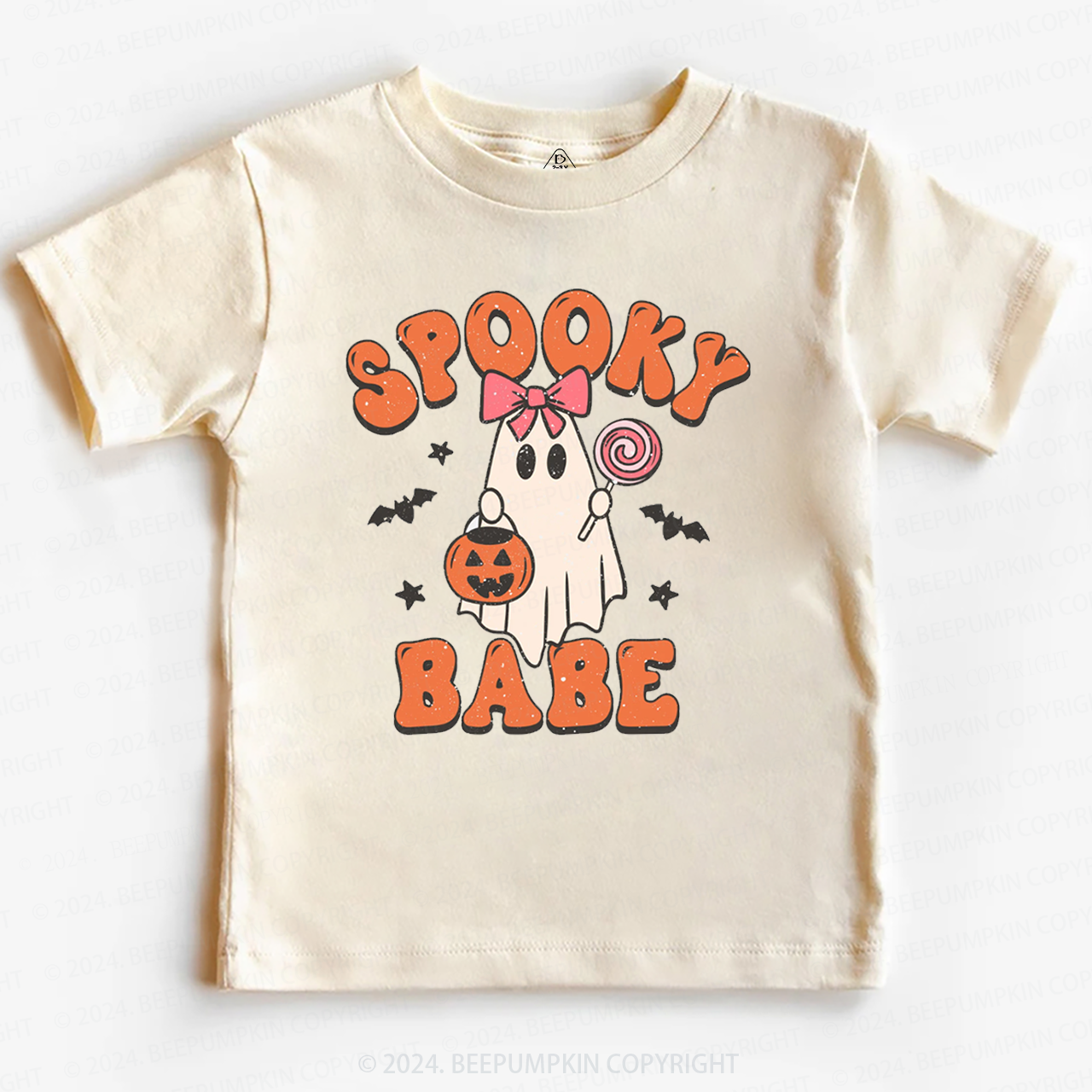 Halloween Retro Natural Trick Or Treat Toddler&Kids Tees  Sale-Beepumpkin™