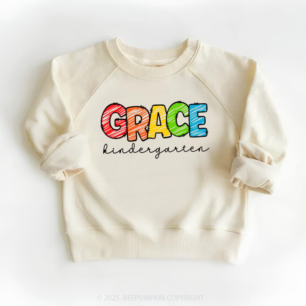 Personalized Rainbow Alphabet Name Kid's Sweatshirt