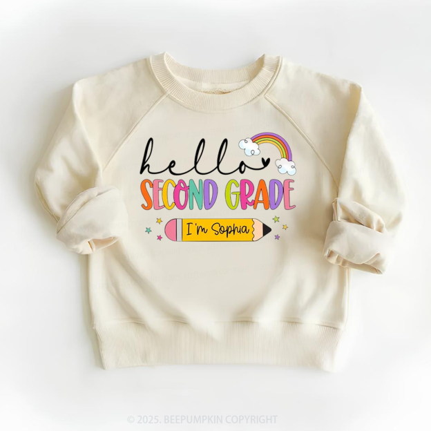 Personalized Hello Back To School Kid's Sweatshirt