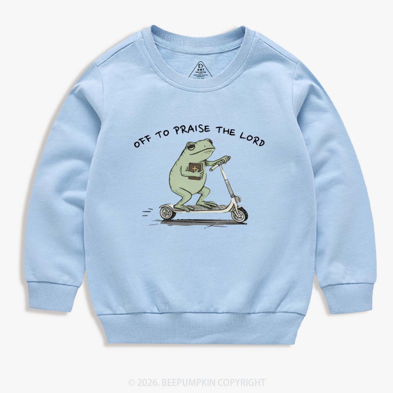 Frog Off To Praise The Lord Kid's Sweatshirt
