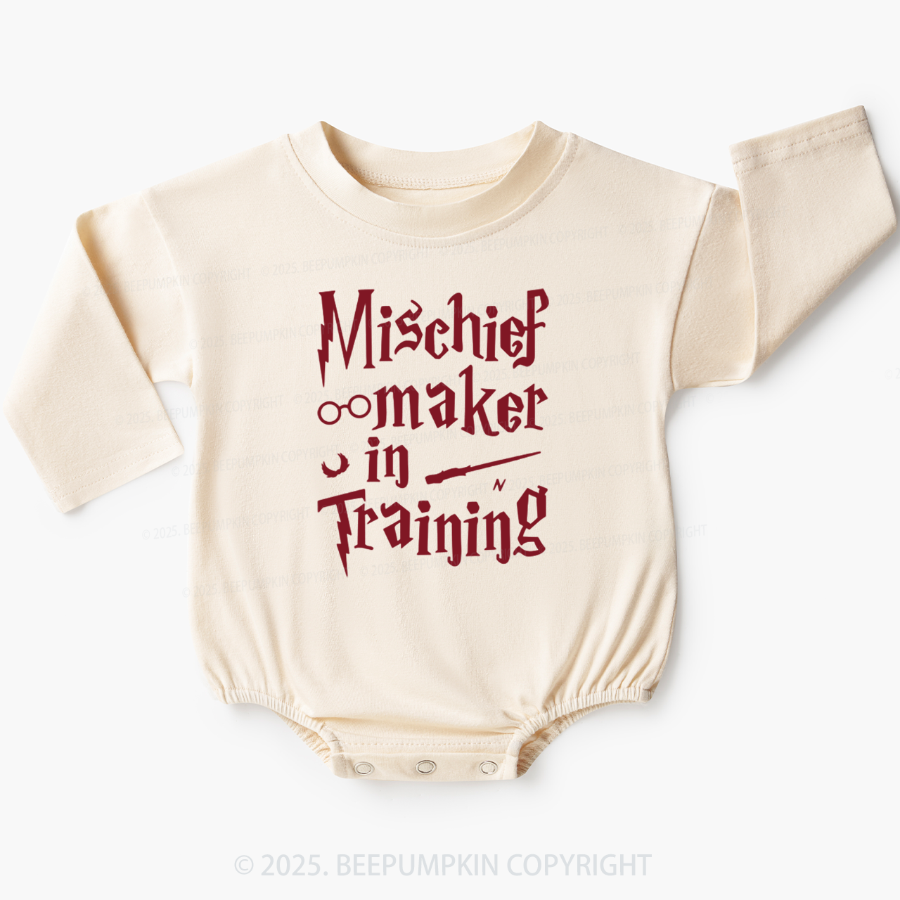 Mischief Maker In Training Baby Bubble Romper Beepumpkin
