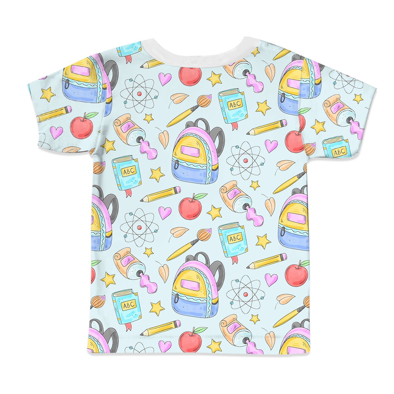 Watercolor Pen School Bag All Over Print Kids Tees