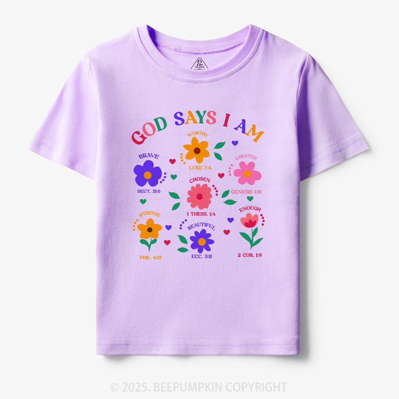 God Says I Am Brave Toddler&Kid's Tees Beepumpkin