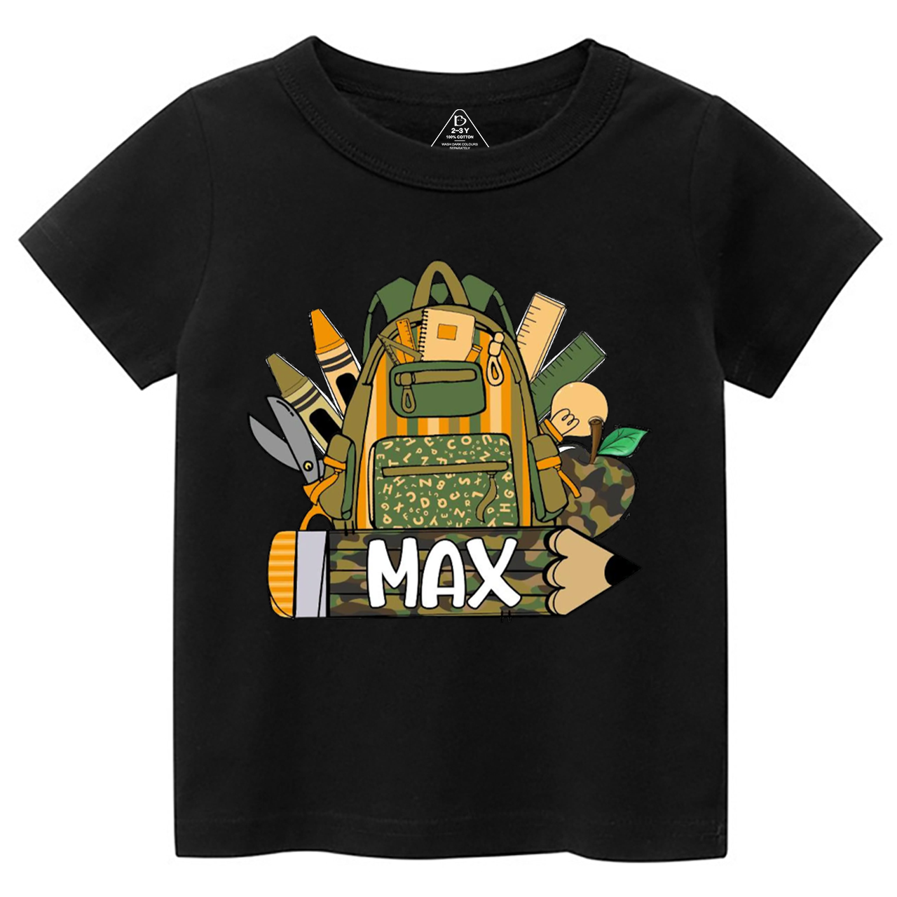 Personalized Name Camouflage School Bag Toddler&Kid's Tees Beepumpkin 