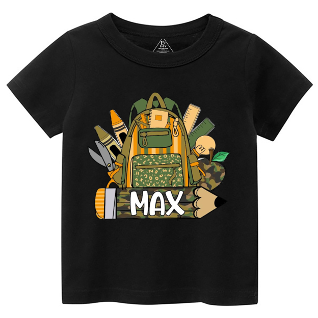 Personalized Name Camouflage School Bag Toddler&Kid's Tees Beepumpkin 