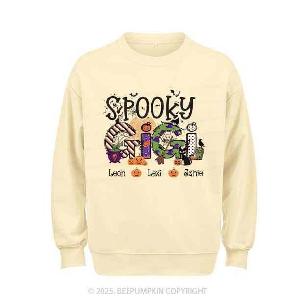 Personalized Spooky Gigi Sweatshirt Beepumpkin