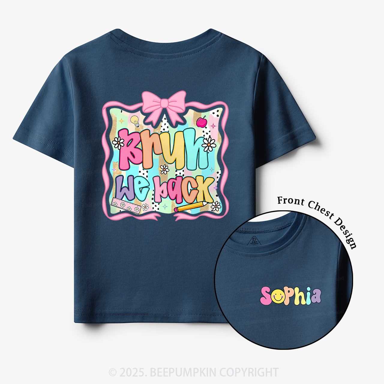 Personalized Bruh We Back Toddler&Kid's Tees Beepumpkin