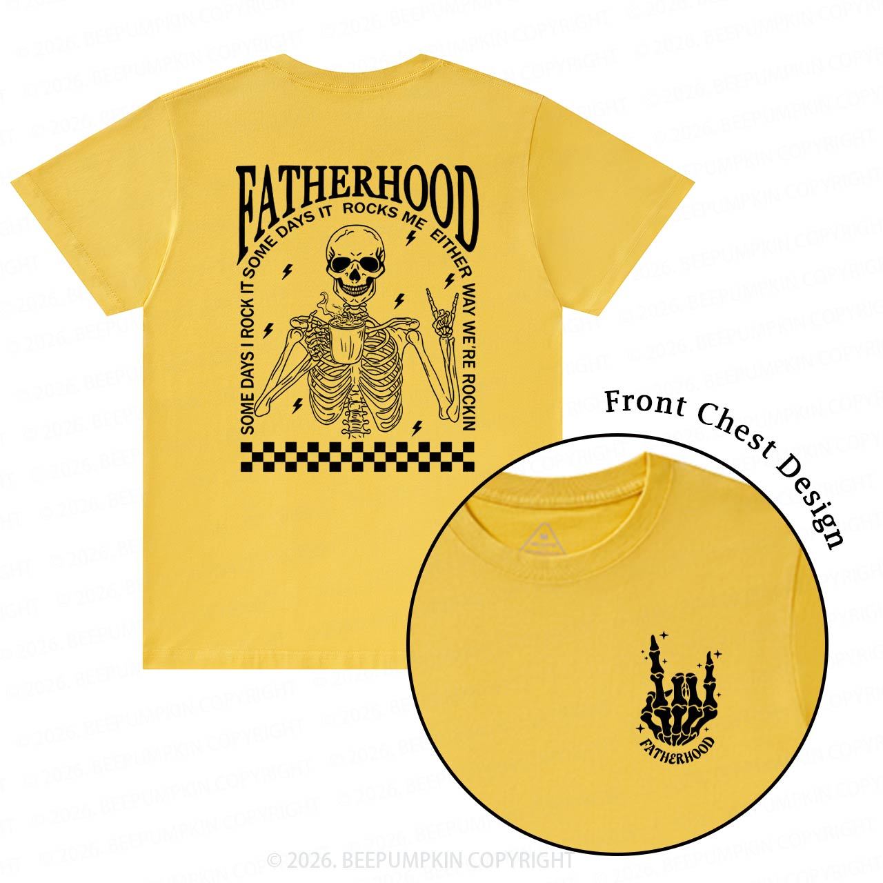 Fatherhood Funny Cool Skeleton Dad T-Shirts