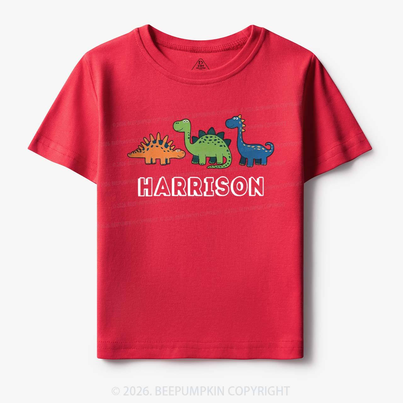 Personalized Cute Dinosaur Name Toddler&Kid's Tees