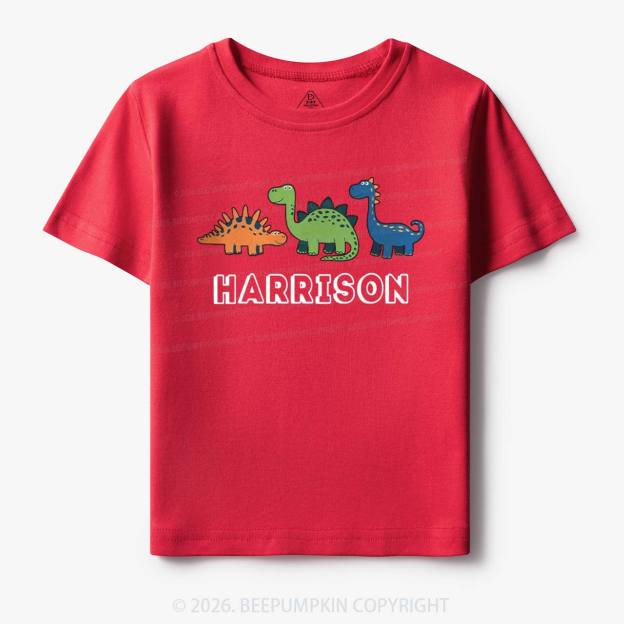 Personalized Cute Dinosaur Name Toddler&Kid's Tees