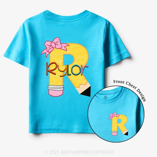 Personalized Pencil Perfect Name Toddler&Kid's Tees Beepumpkin
