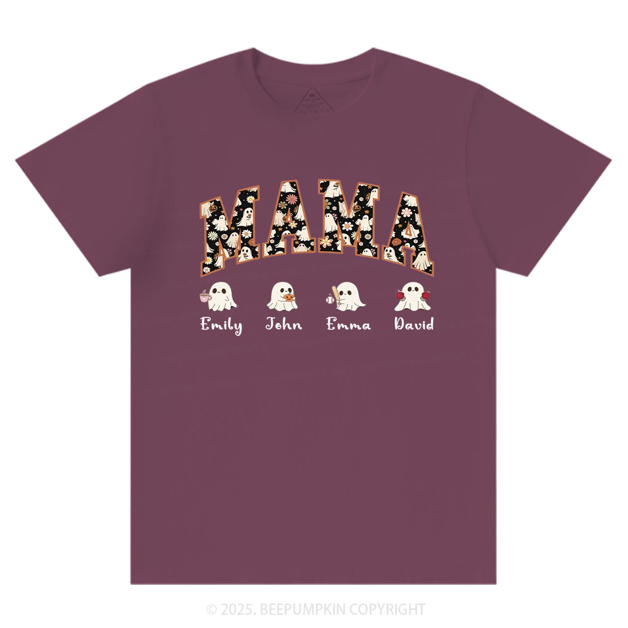 Personalized Ghost Mom Halloween T-Shirts Beepumpkin