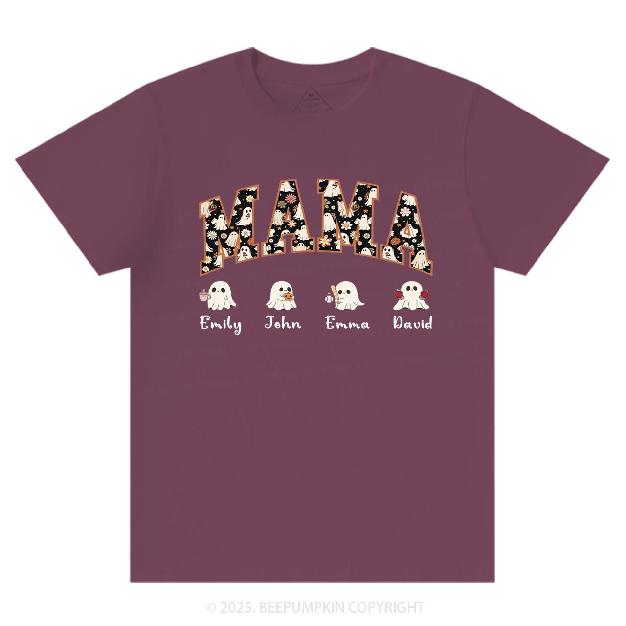 Personalized Ghost Mom Halloween T-Shirts Beepumpkin
