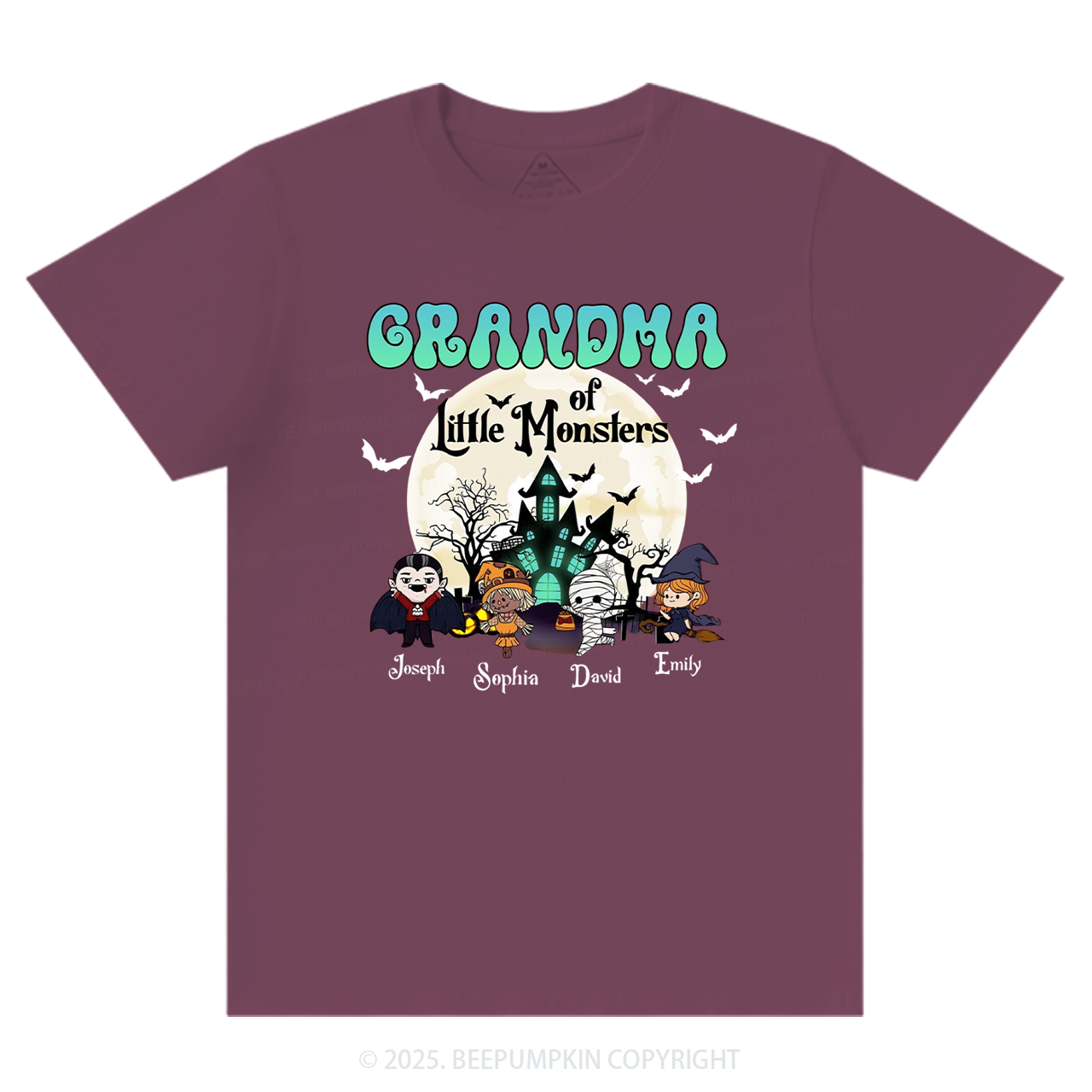 Personalized Grandma Halloween T-Shirts Beepumpkin