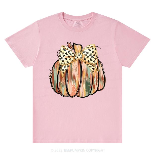 Colorful Coquette Gold Glitter Pumpkin T-Shirts Beepumpkin