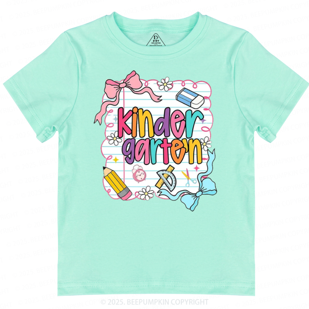 Personalized Back To School Bow Bundle Toddler&Kid's Tees Beepumpkin 