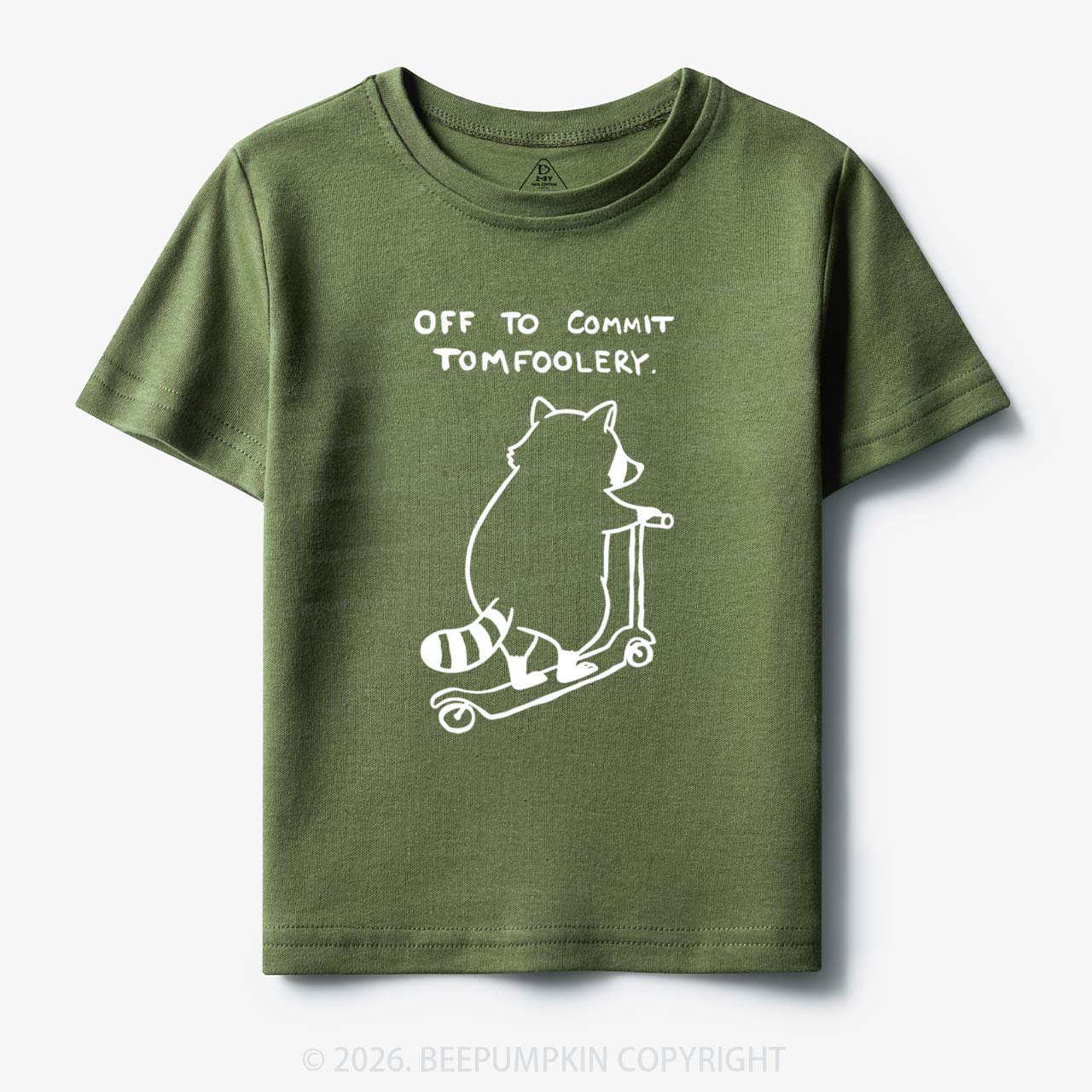 Off To Commit Tom Foolery Silly Raccoon Toddler&Kid's Tees