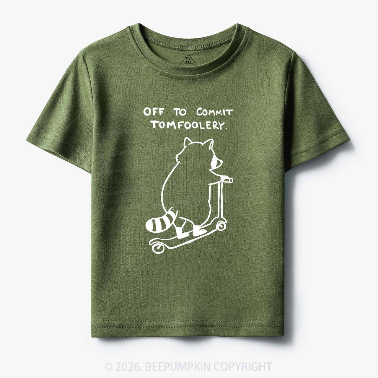 Off To Commit Tom Foolery Silly Raccoon Toddler&Kid's Tees