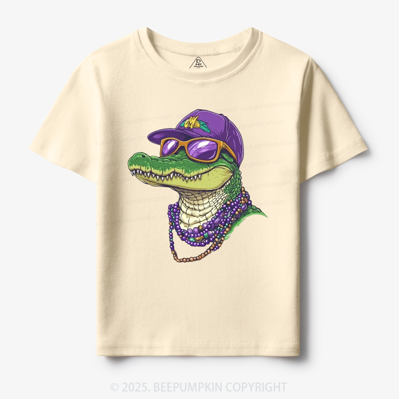 Alligator Mardi Gras Toddler&Kid's Tees Beepumpkin