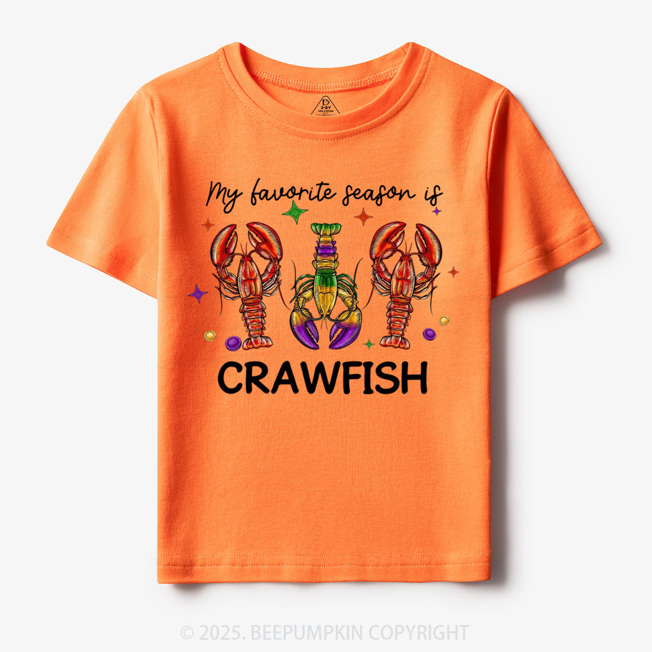 Mardi Gras Crawfish Toddler&Kid's Tees Beepumpkin