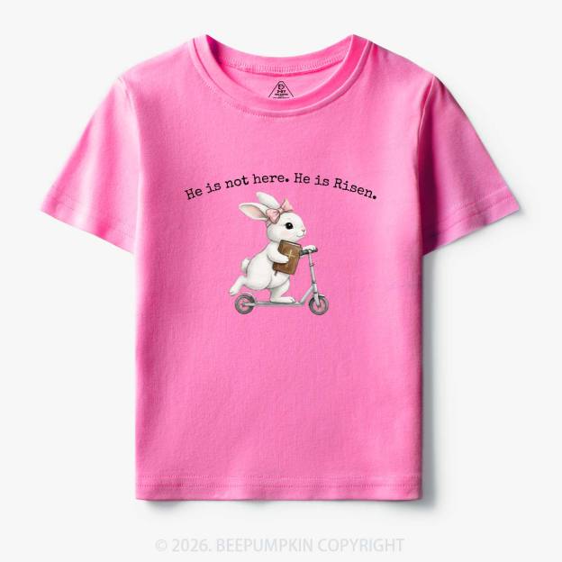He Is Not Here He is Risen Rabbit Christian Easter Toddler&Kid's Tees