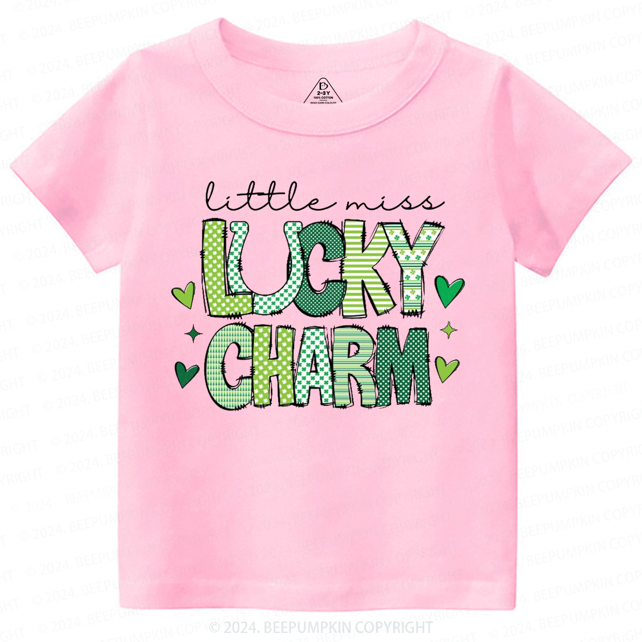 Little Miss Lucky Charm St. Patrick's Day Toddler&Kids Tees Beepumpkin