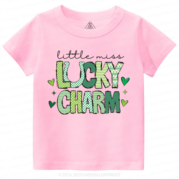 Little Miss Lucky Charm St. Patrick's Day Toddler&Kids Tees Beepumpkin