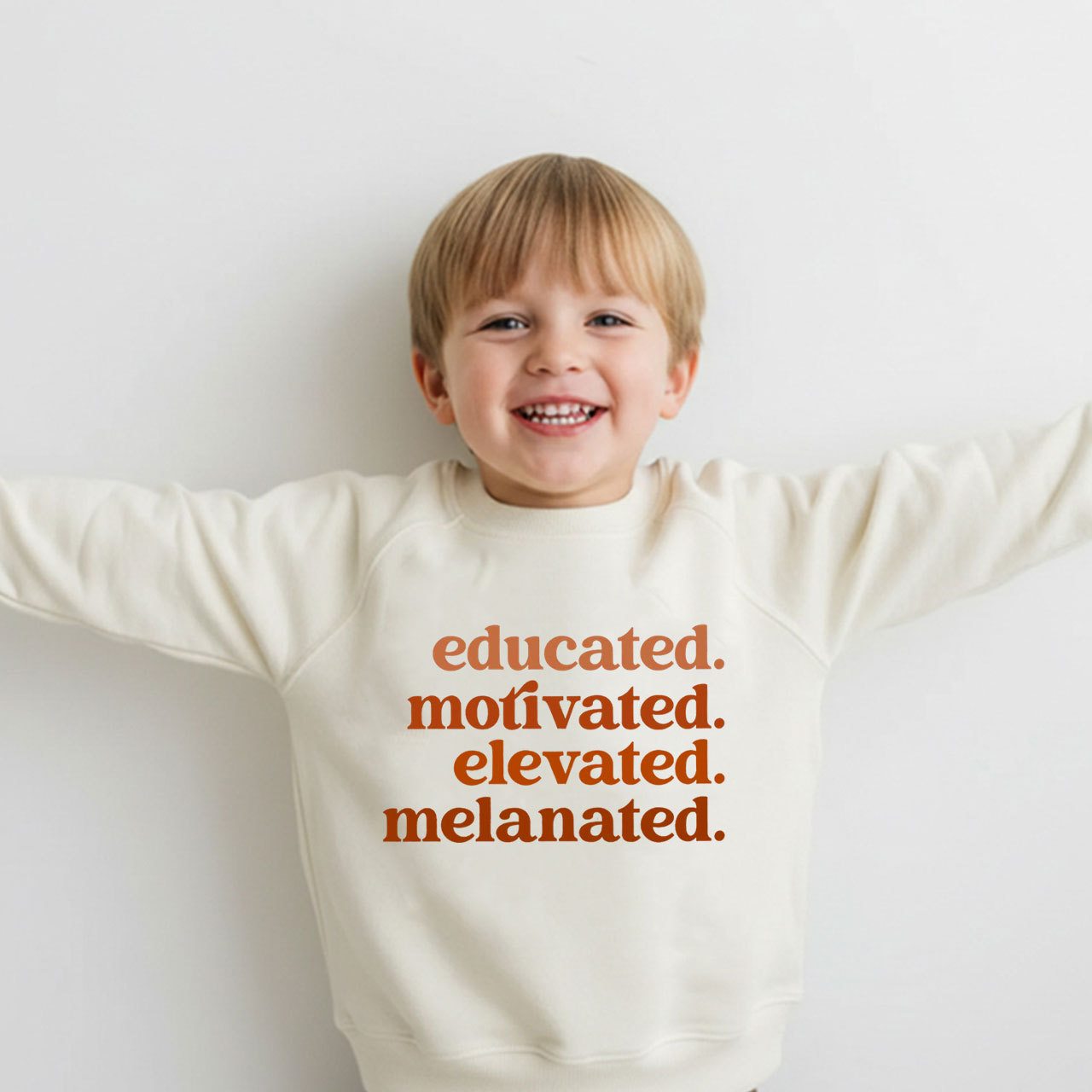 Educated Motivated Melanated  Kid's Sweatshirt