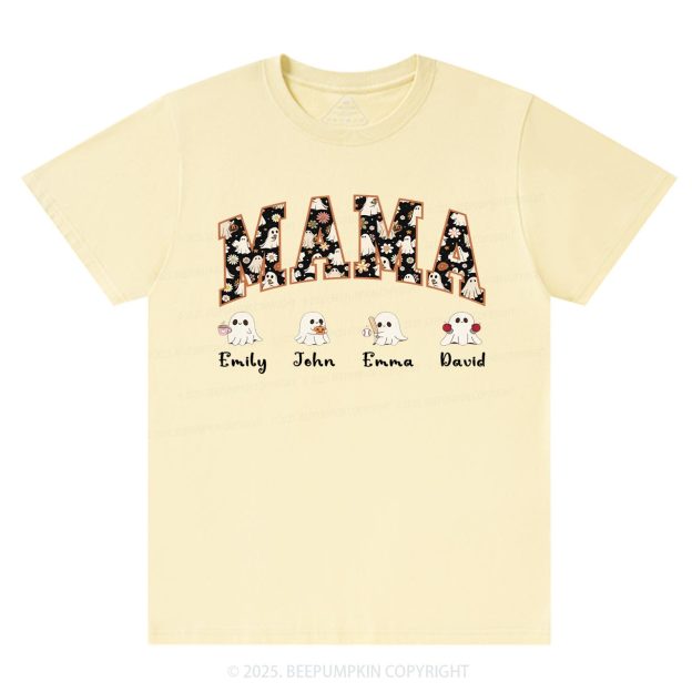 Personalized Ghost Mom Halloween T-Shirts Beepumpkin