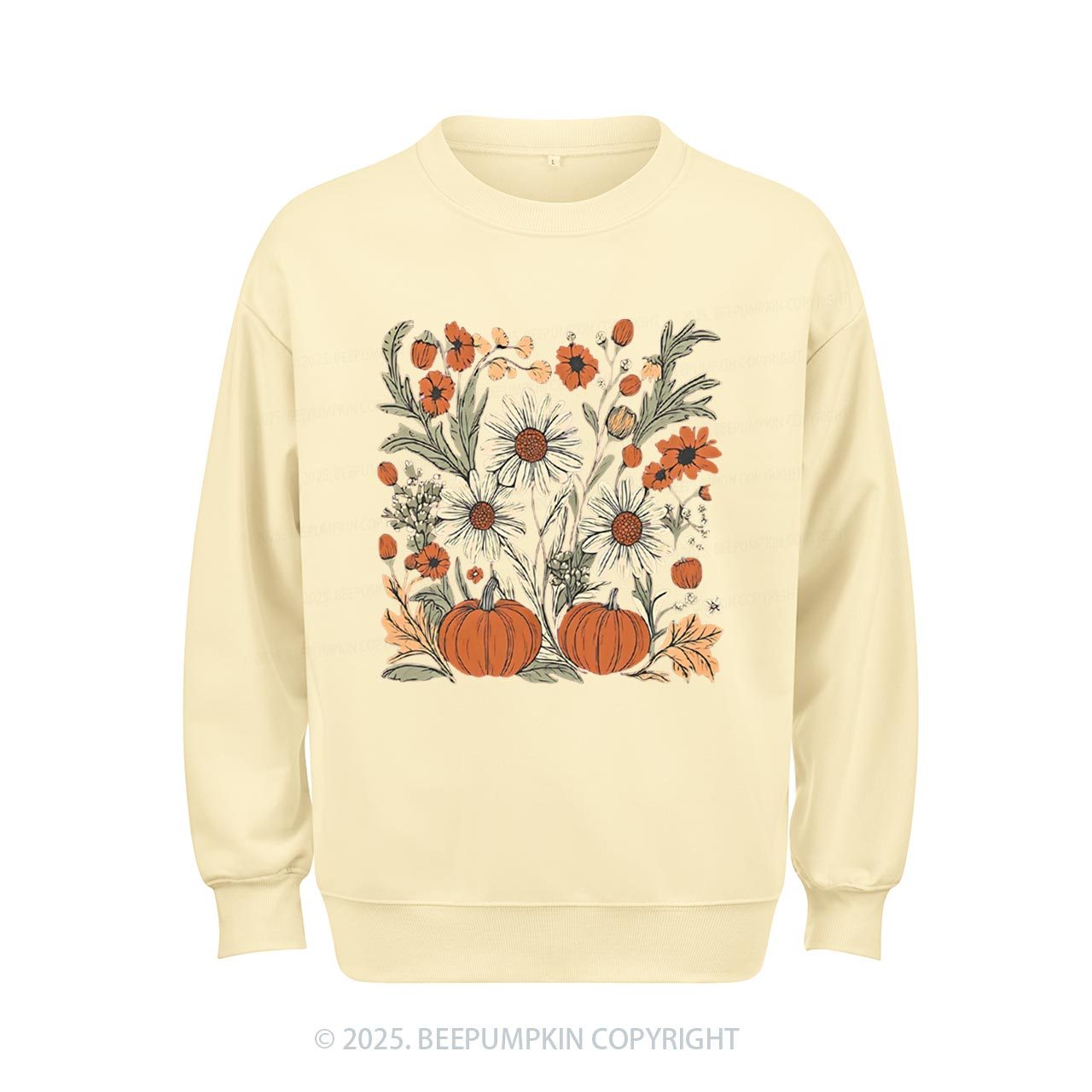 Boho Fall Floral  Sweatshirt Beepumpkin