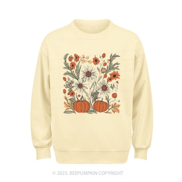 Boho Fall Floral  Sweatshirt Beepumpkin