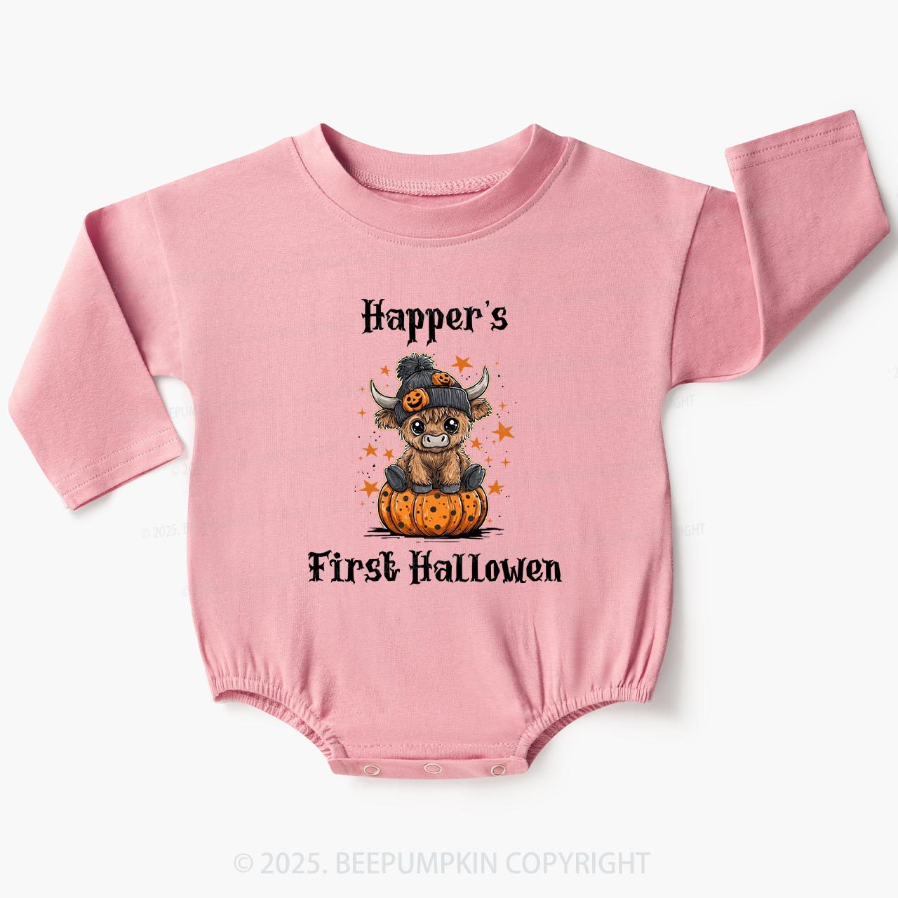 First Halloween Baby Bubble Romper Beepumpkin