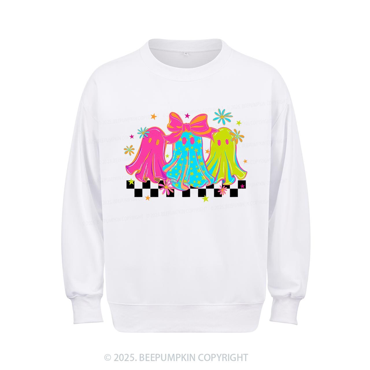 Halloween Ghost Neon Sweatshirt Beepumpkin