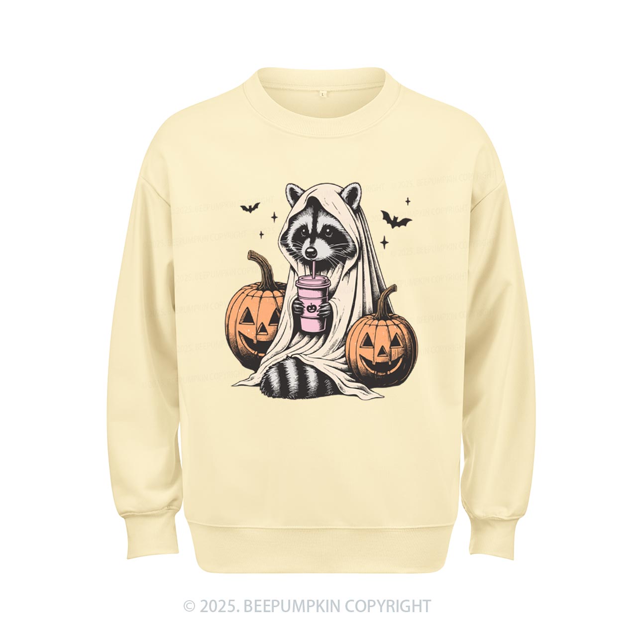 Cute Raccoon Ghost Sweatshirt Beepumpkin