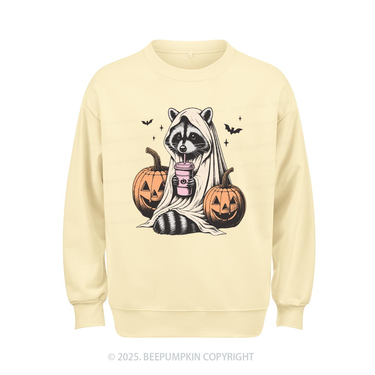 Cute Raccoon Ghost Sweatshirt Beepumpkin