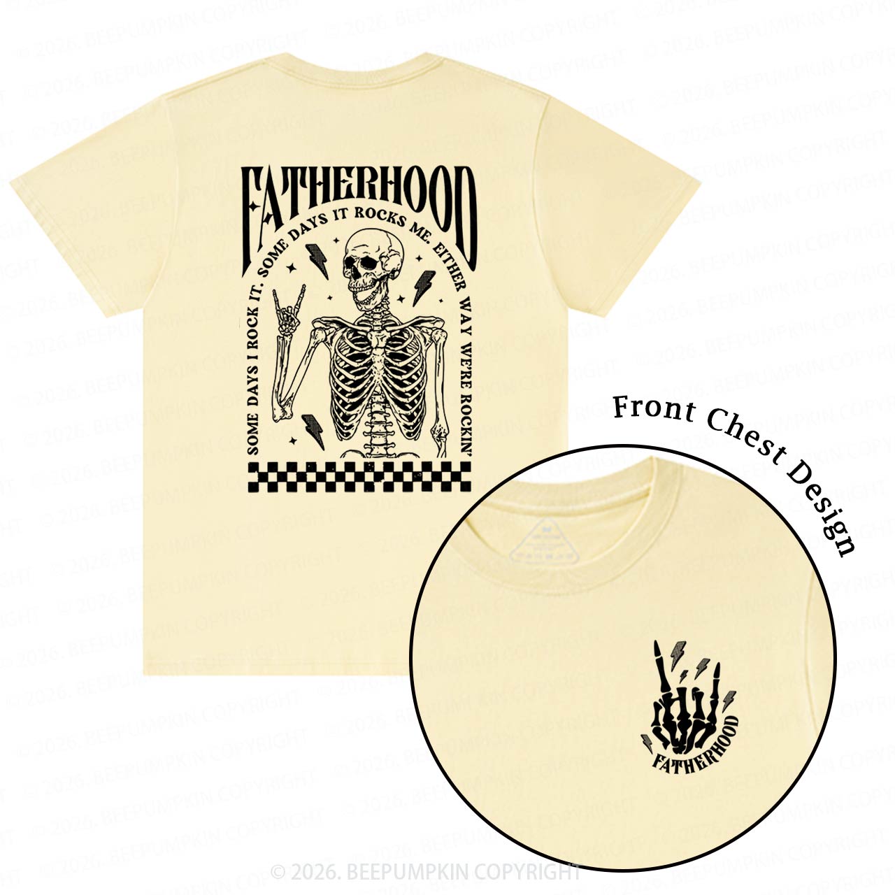Fatherhood Funny Skeleton Retro T-Shirts