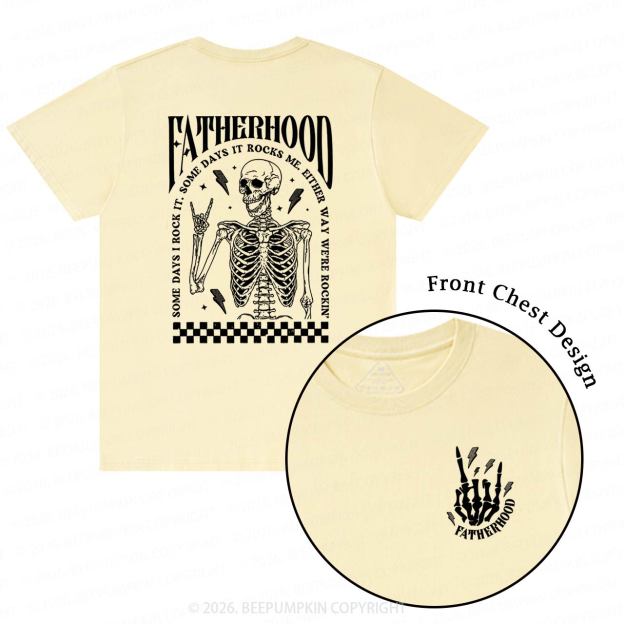 Fatherhood Funny Skeleton Retro T-Shirts